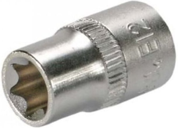 Steckschlüssel-Einsatz E-Profil Antrieb Innenvierkant 10 mm (3/8') sw E12