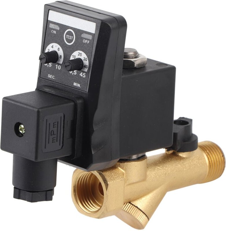 SJLERST G1/2 DN15 Automatisches elektronisches zeitgesteuertes Ablassventil für Luftkompressor-Kondensat (AC230V)