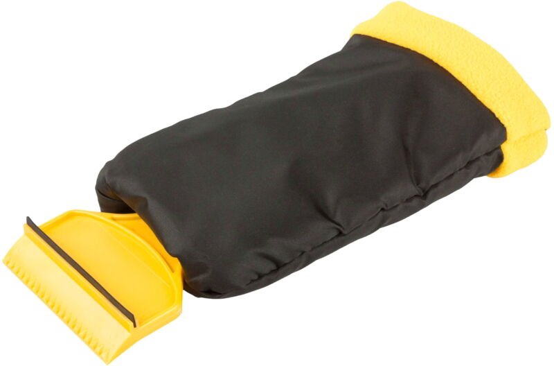 Eiskratzer mit Handschuh, Auto-Eisschaber mit Gummilippe 30x10 cm