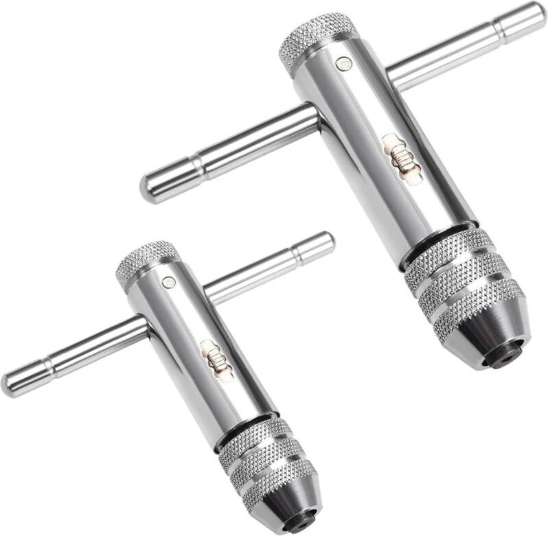 Gotrays - 2 stücke Ratschen-Windeisen Verstellbarer T-Griff Ratschen-Windeisenhalter M3-M8/M5-M12 Gewinde-Windeisen Hand...