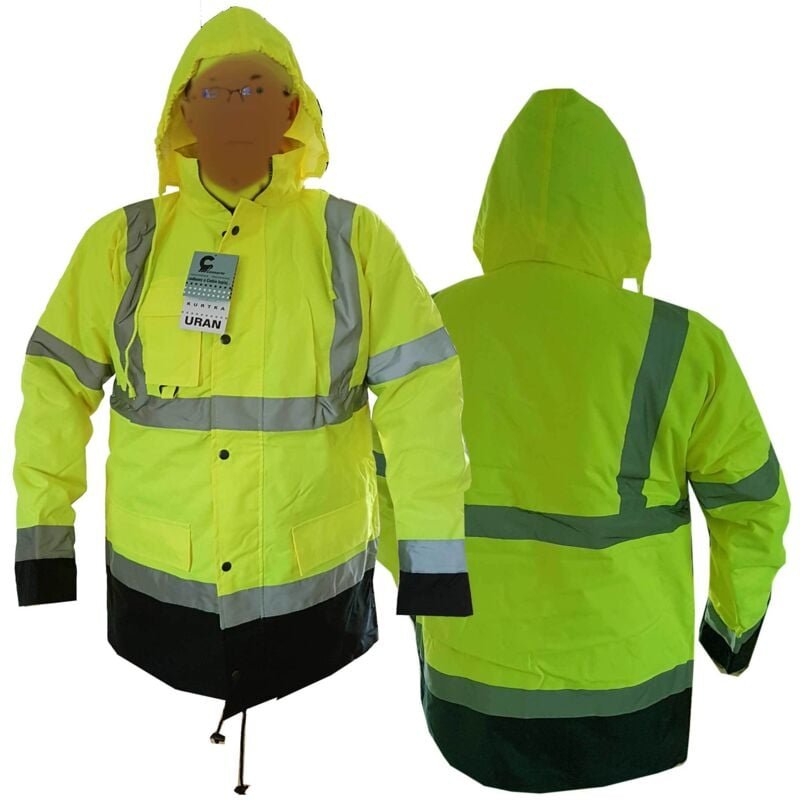 Uran Y Hi-Vis Winter-Sicherheits-Arbeitsjacke XXXL