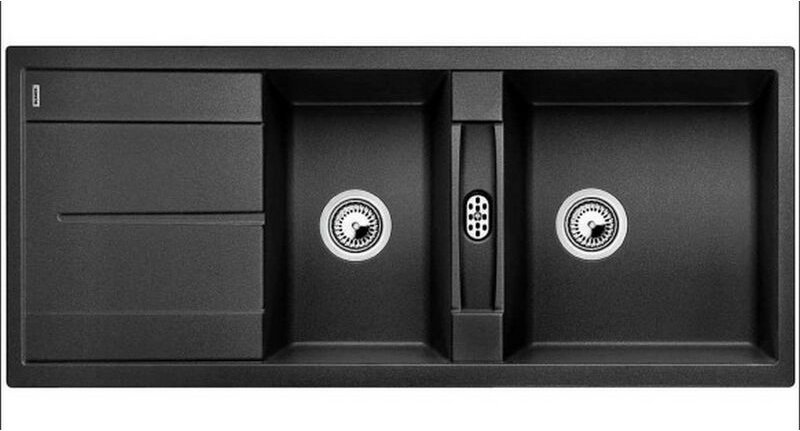 Einbauwaschbecken 80cm manuell anthrazit mit siphon Blanco 513267