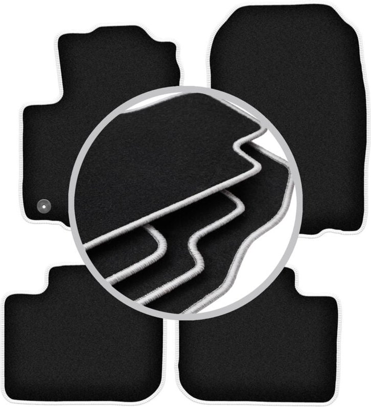 CARLUX-SILVER Autofußmatten für: Mitsubishi Colt VI Z30 Fließheck (2004-2008)