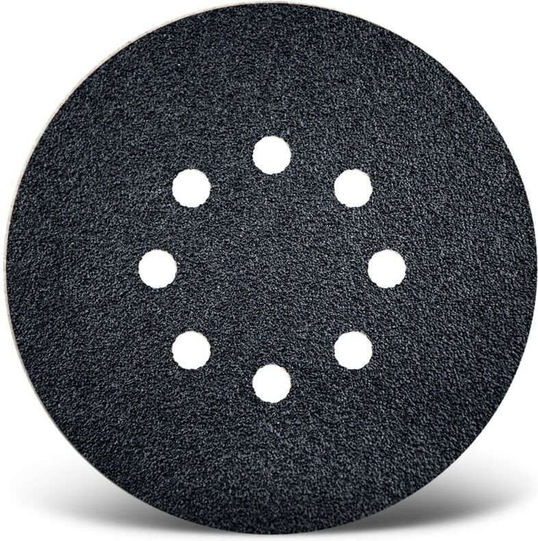Black Klett-Schleifscheiben, 150 mm, 8-Loch, f. Exzenterschleifer, Siliciumcarbid (25 Stk.) K24 - Menzer