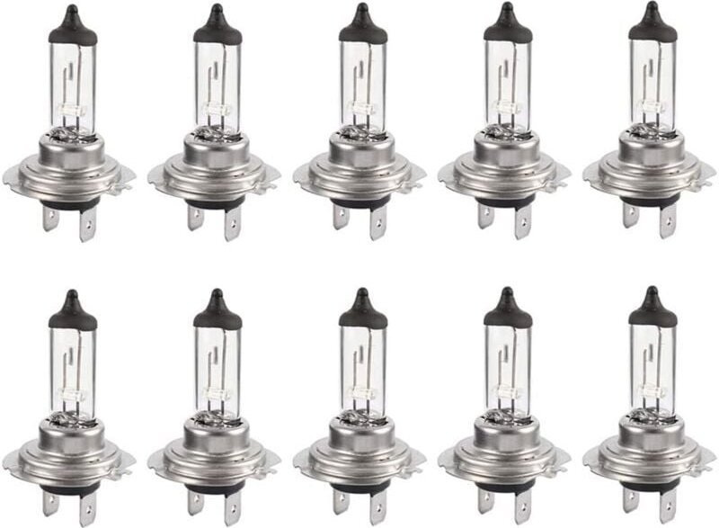 10 Stück LED-Halogenbirne 12 v H7 55 w, langlebige warmweiße Glühbirne Fern-/Abblendlicht für Auto