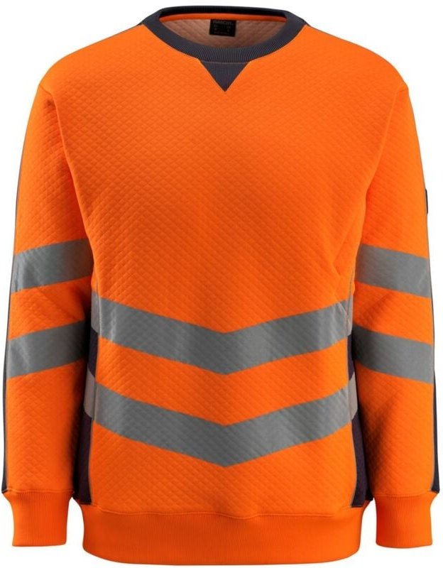 Thumbnail - Mascot Warnsweatshirt SAFE SUPREME Wigton Gr. XL warnrange/schwarzblau