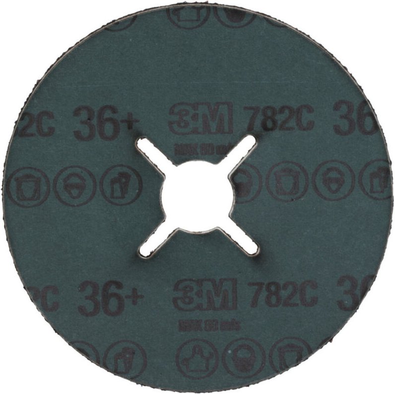Fiberscheibe (cer) 782C, 125 mm Durchmesser, Körnung: 80 - 3M
