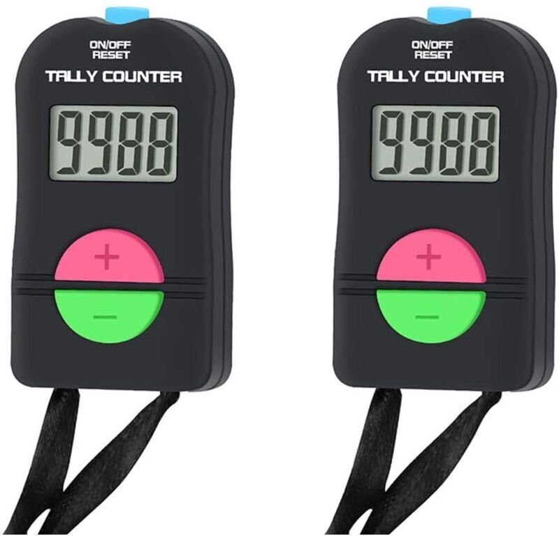 Stück Kleiner digitaler Zählzähler, elektronischer manueller Addier-/Subtraktionsklicker, Handzählzähler für den Golfspo...