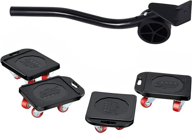 Crediri 5-teiliges Möbelbewegungswerkzeugset, Schieber, Hochleistungs-Möbelbewegungsrolle, Hochleistungs-Rollwagen, Bode...