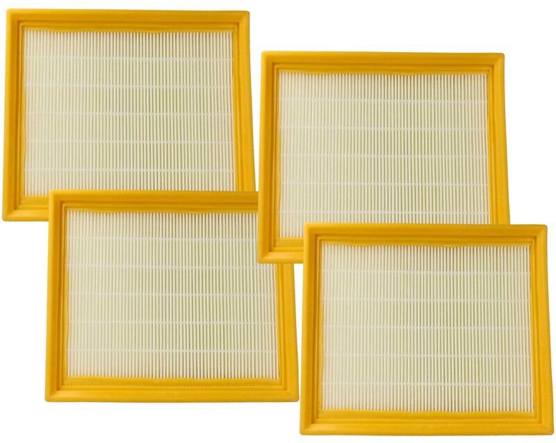 vhbw 4x Staubsaugerfilter kompatibel mit Festool Turbo II, VCP, HF-CT48 Staubsauger - HEPA-Filter Gelb Weiß