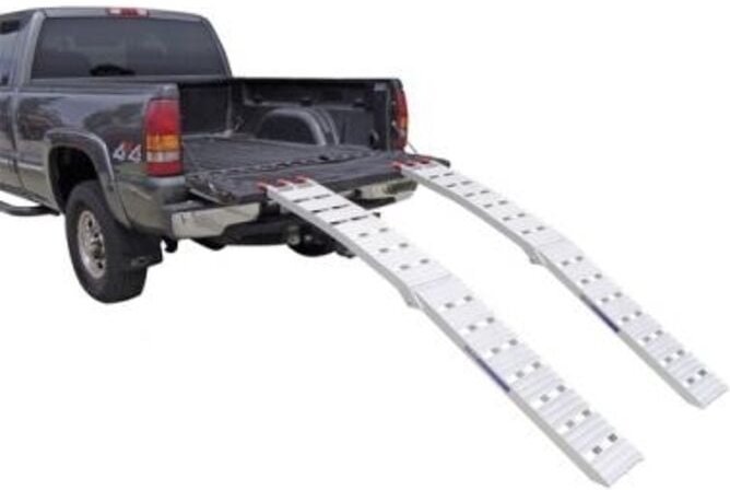 Klappbare Aluminium-Laderampe 2PZ Breite 30 cm Tragfähigkeit 680 kg