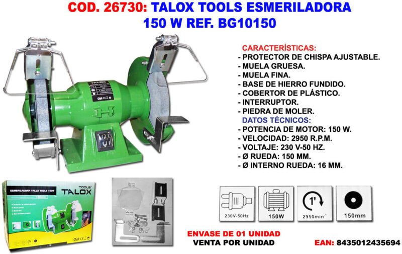 Talox 150 w 150 mm Schleifmaschine BG10150
