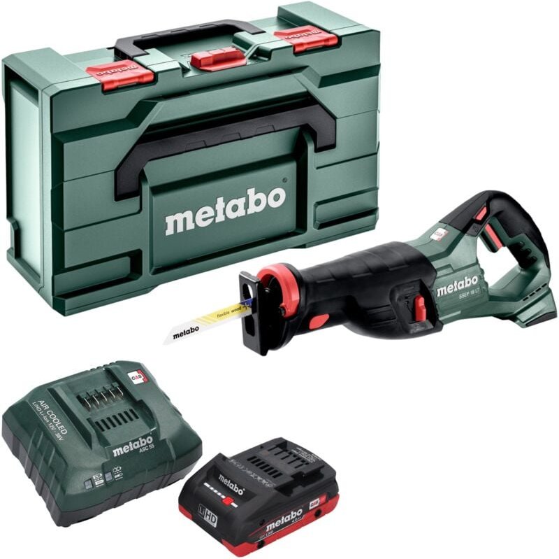 Metabo - ssep 18 lt Akku Säbelsäge 18 v 32 mm + 1x LiHD Akku 4,0 Ah + Ladegerät + x
