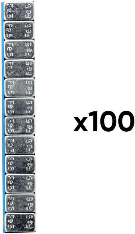 JBM54844 Schachtel mit 100 5 g selbstklebenden Gegengewichten aus Eisen.