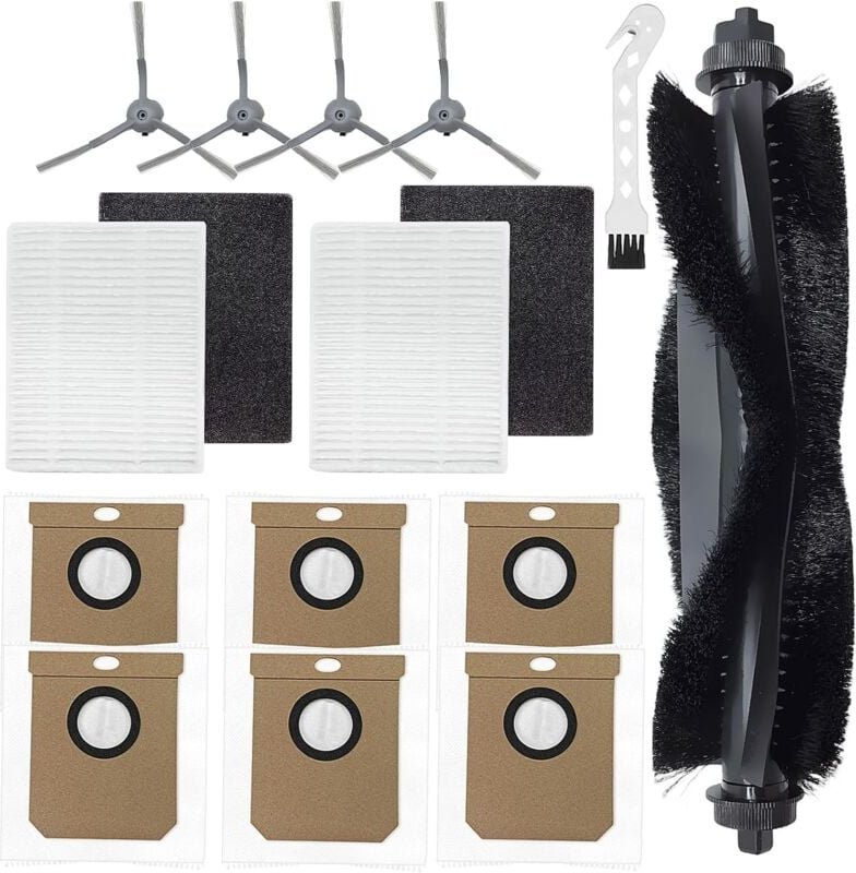 Ersatzteile für Eufy Clean L60 und L50 – Hauptbürste, 6 Staubbeutel, 4 Seitenbürsten, 2 Filter, Bürste Staubsaugerbeutel