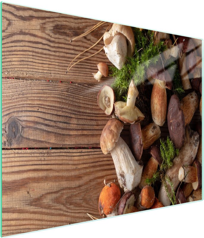 Glasschneidebrett 52x30 Pilze
