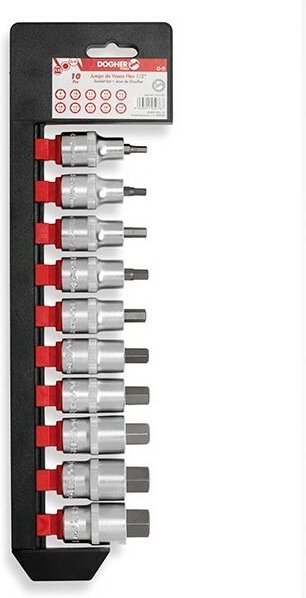 Set mit 10 1/2 Inbussteckschlüsseln in Zoll Dogher 534-052