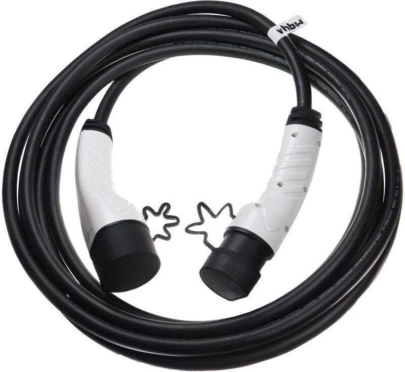 vhbw Ladekabel Typ 2 zu Typ 2 kompatibel mit Porsche Cayenne PHEV, Cayenne, Macan Elektroauto, 1-phasig, 32 A, 7 kW, 7 m