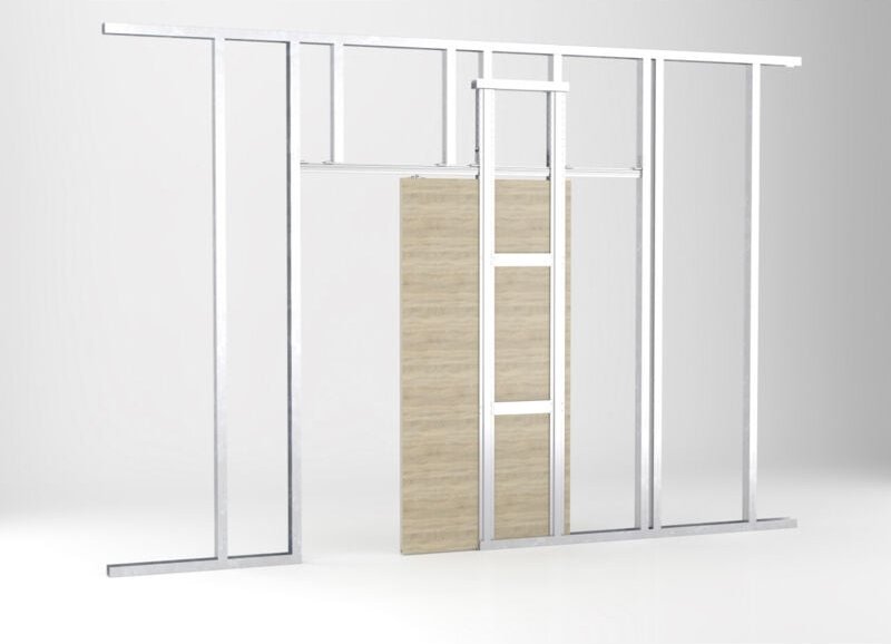 Knauf Schiebetürsystem Pocket Kit Easy Standard für Holz- und Glastürblatt CW 75 Schiebetür