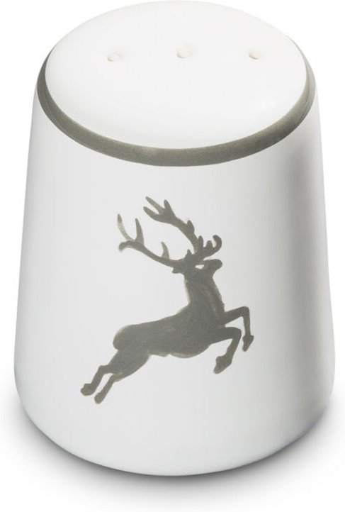 Gmundner Keramik - Grauer Hirsch, Pfefferstreuer gerade