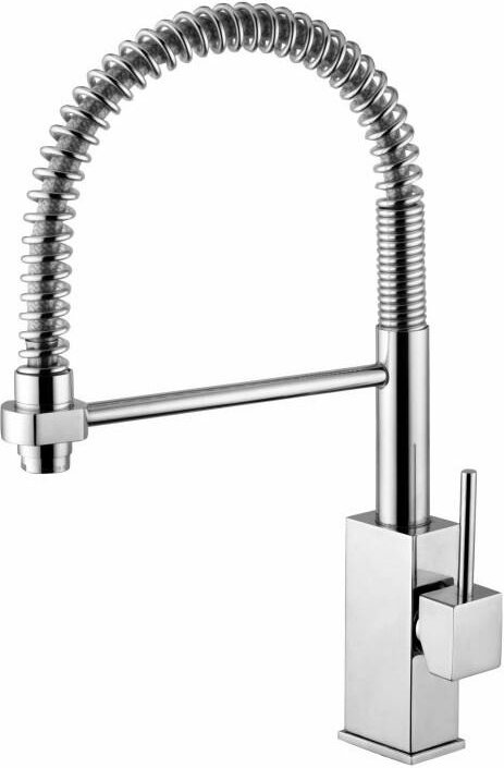 Einhebelspültischmischer mit schwenkbarem Auslauf Stahloptik Paffoni Level Serie LEA176ST Messing - Steel looking