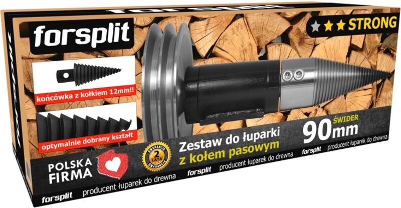 90-mm-Schneckenspalter mit Riemenscheibe / ZK2P-090K2-Kit