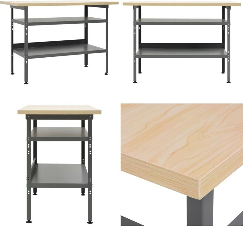 Vidaxl - Werkbank Grau 120×60×85 cm Stahl - Werkbank - Werkbänke - Home & Living - Grau