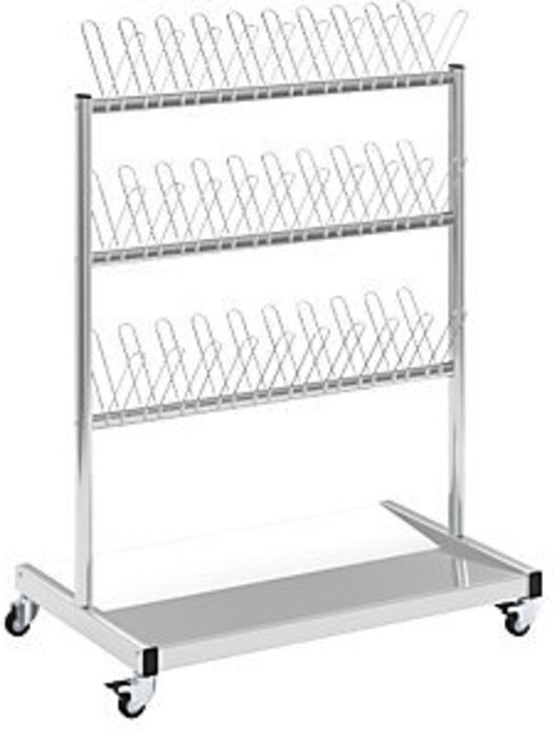 Kongamek Schuh- und Stiefeltrockenwagen 870x540x1200mm verzinkt für 60 Schuhe