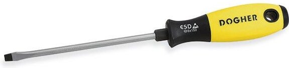 Esd CrMo Verlust-Schraubendreher, mit geradem Mund, 5,0x125 mm Dogher 387-050-125