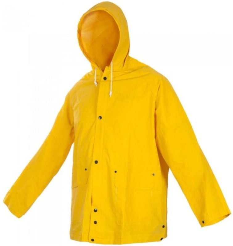 Regenjacke aus PVC mit Taschen Gelb XL