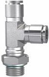 Thumbnail - Riegler T-Steckverschr., L-Form, drehbar, G 3/8 a., Schlauch-Ø 8, ES