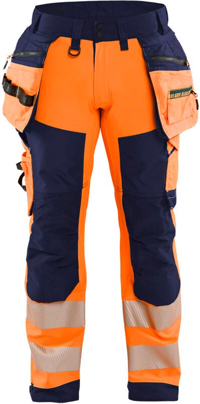Arbeitssoftshellhose Hochsichtbarkeit Klasse 2 1820 - Orange/Navy XL - FR(50) - SE(C56) - Kurz