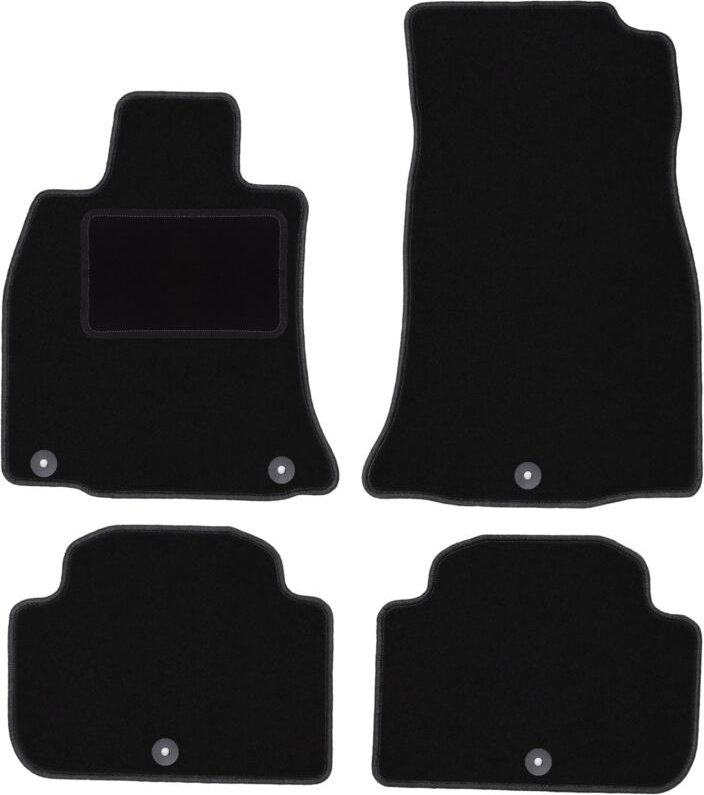 Schwarze Velours-Fußmatten für: Kia Stinger 2WD Liftback (2017-)