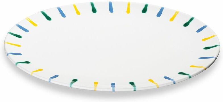 Gmundner Keramik - Buntgeflammt, Platte oval (28x21cm)