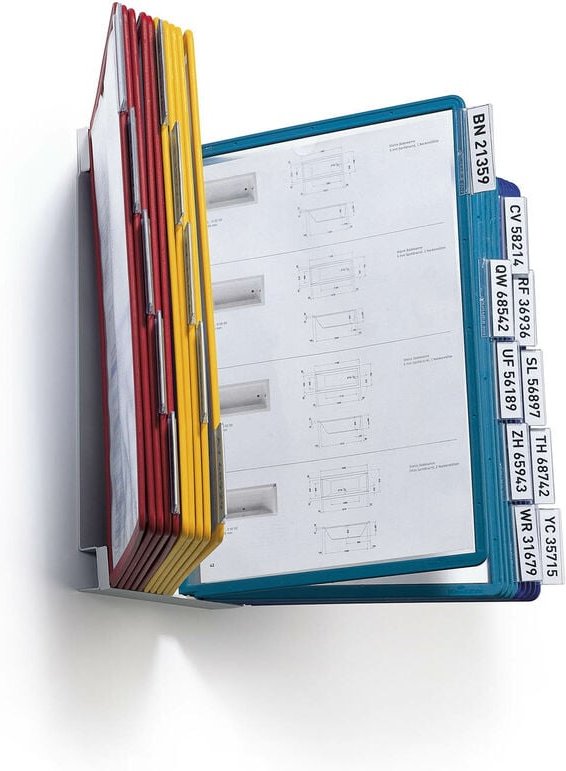 Thumbnail - Durable 551200 Sichttafelsystem (Vario Wall 20, mit 20 Sichttafeln A4) mehrfarbig