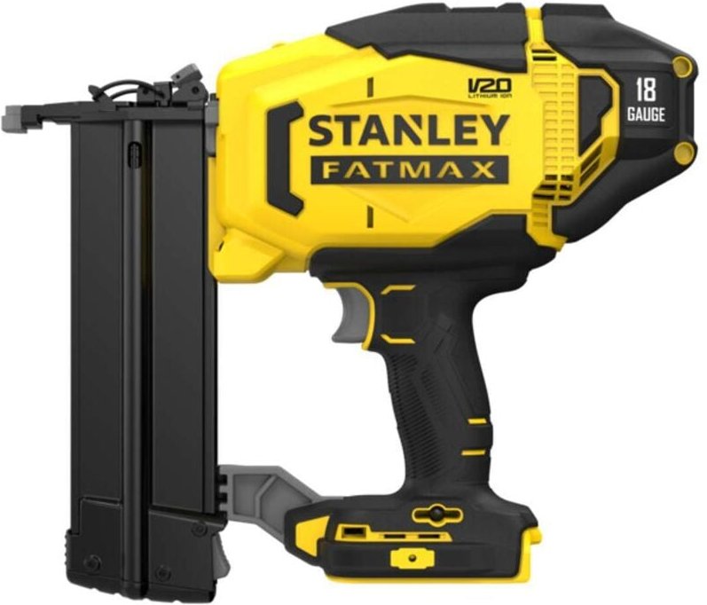 Stanley, SFMCN618B, Akku-Nagler, Montage of von Leisten und Holz, werkzeuglose Einstellung, kompatibles V20-System, Akku...