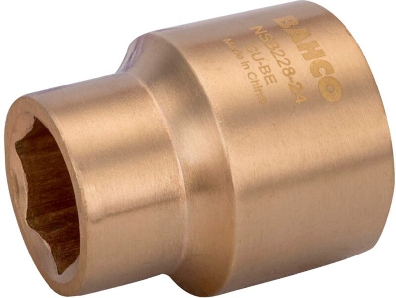 Bahco 1-Steckschlüssel-Einsatz aus Kupferberyllium mit 60-mm-Sechskantprofil, funkenfrei