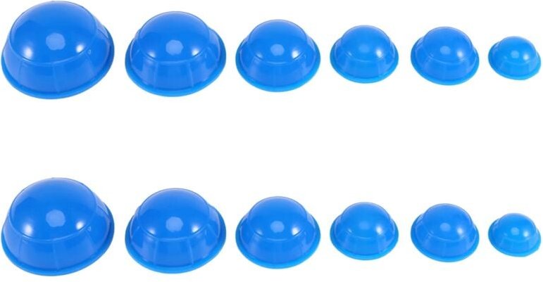 Tlily - 12 StüCk Blau Vakuum SchröPf Becher für das Gesundheits Wesen Silikon Saugnapf Massage