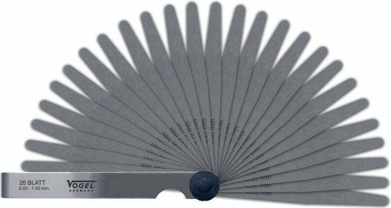Thumbnail - Vogel - Germany Fühlerlehren Satz (26 Blatt, 0.03 ° 1,00 mm, 100 mm lang) 411010