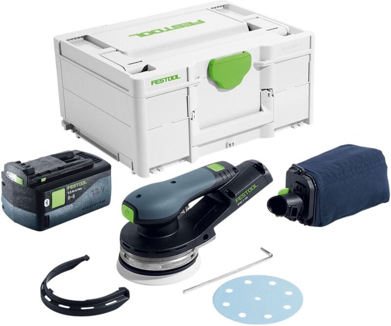 Festool ETSC 2 125-Basic Akku Exzenterschleifer 18 V 125 mm Brushless + 1x Akku 5,0 Ah + Systainer - ohne Ladegerät