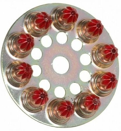 Spit - Box von 10 Scheiben mit 10 Pulverladungen 6.3/10 stark rot 011658