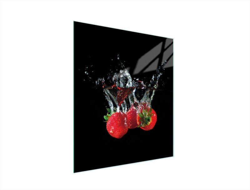 Glasschneidebrett 45x52 Erdbeeren