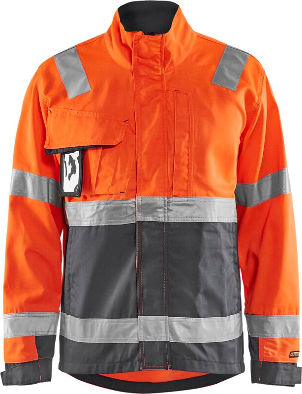 Hochsichtbare Arbeitsschutzjacke 4064 - Neonorange/Anthrazit XXXL
