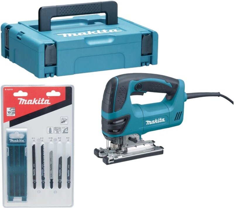 Thumbnail - Makita 4350 FCTJ Pendelhub Stichsäge 720 Watt 135 mm + 10 tlg. Stichsägeblatt Set + Makpac