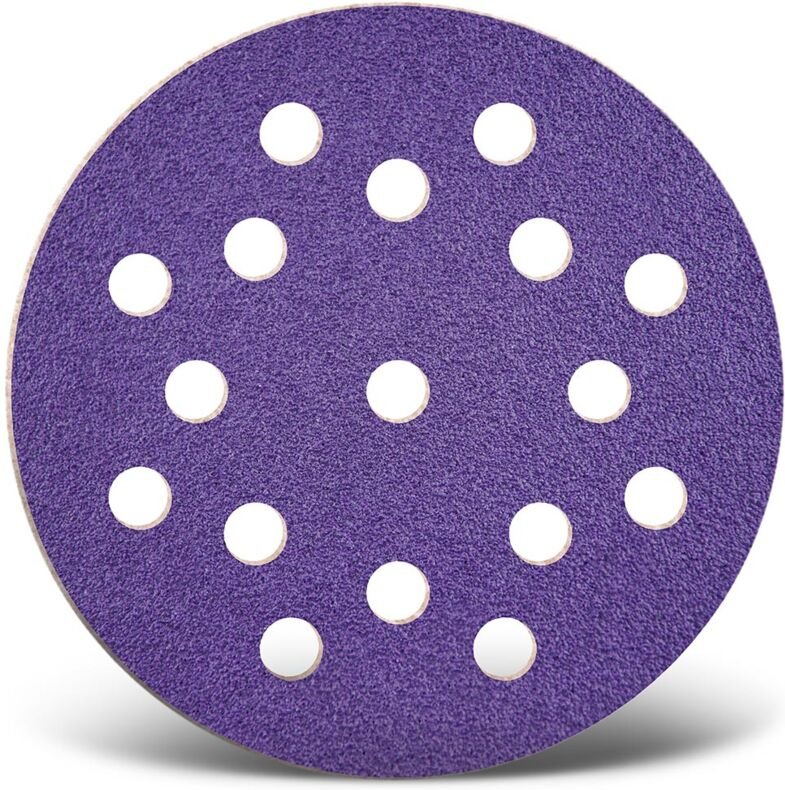 Titanium hd Klett-Schleifscheiben, 125 mm, 17-Loch, f. Exzenterschleifer, Keramik-Mix (50 Stk.) K80 - Menzer