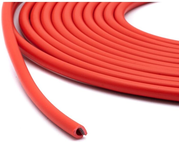 Autotürkantenschutzleiste 5M PVC - Schalldämmung und Abdichtung ROT