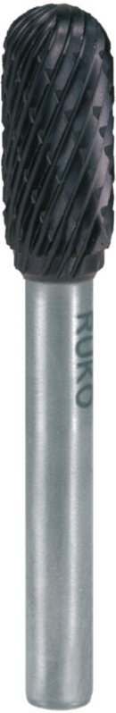 Hartmetall-Frässtift wrc ø 10 mm Kopflänge 20 mm Schaft-Ø 6 mm TiCN Verzahnung kvz 4 - 116022TC - Ruko
