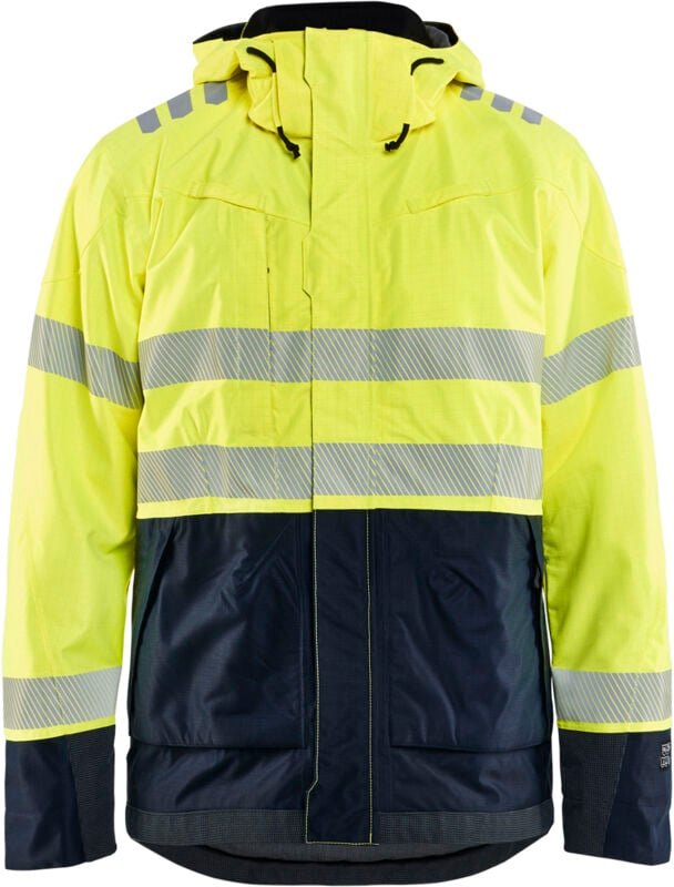 Arbeitsjacke Hardshell Multinorm 4088 - Neon Gelb / Marine XXXL