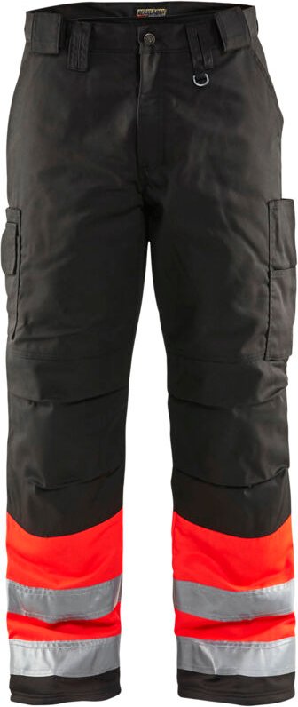 Hochsichtbarer Winter-Arbeitshosen 1862 - Neonrot/Schwarz M - FR(44) - SE(C50) - Kurze