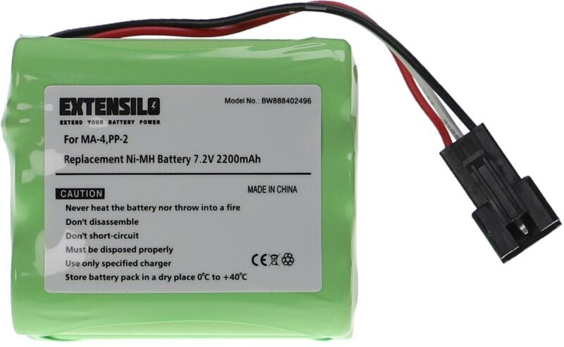 Extensilo - Akku kompatibel mit Tivoli Audio pal+ bt digital Radio (2200 mAh, 7,2 v, NiMH)